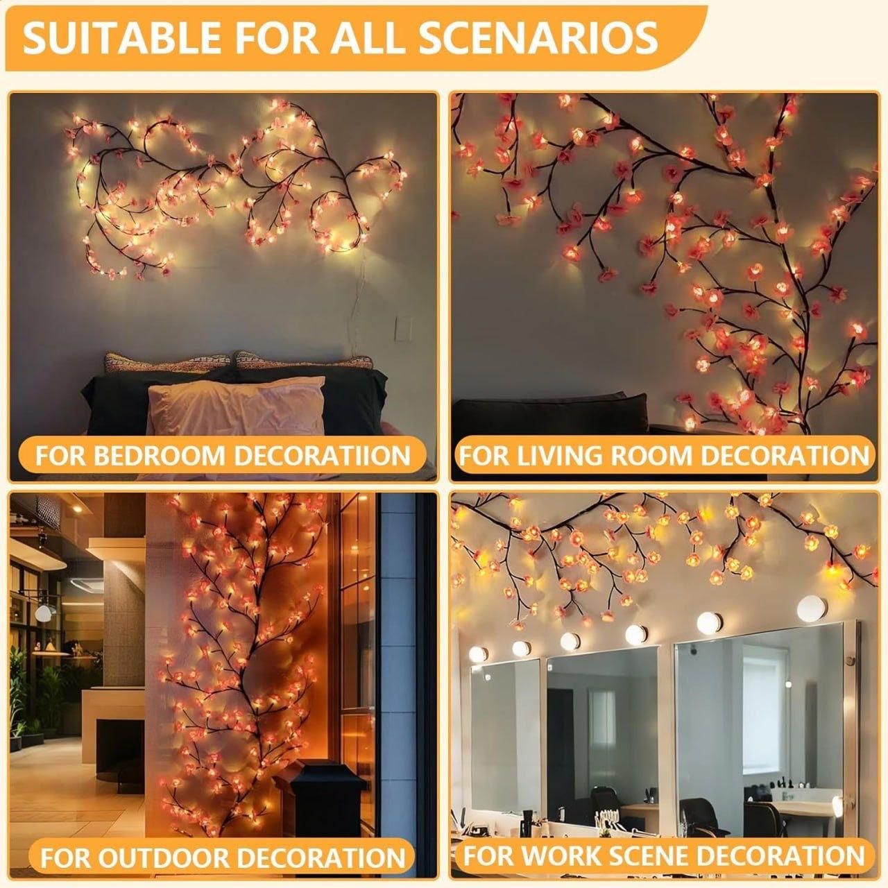 Cherry LED Tree Branch Lights